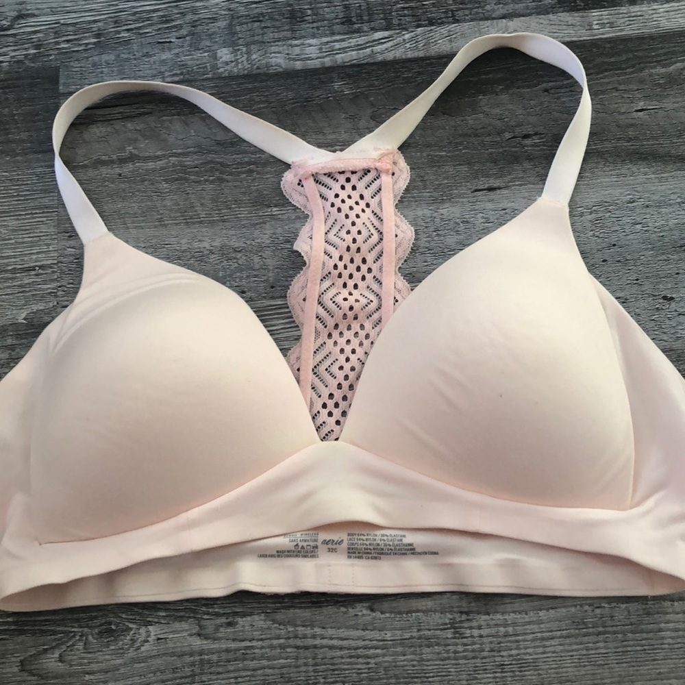 Aerie light pink bra!